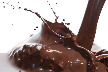 pouring chocolate