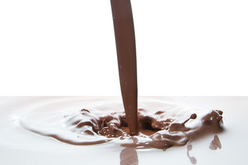 pouring chocolate