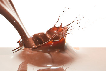 pouring chocolate