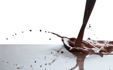 pouring chocolate