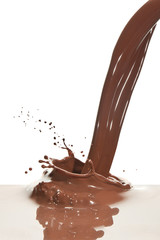 pouring chocolate