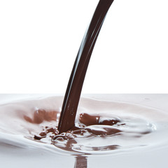 pouring chocolate