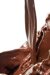 pouring chocolate