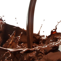 pouring chocolate