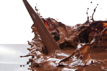pouring chocolate