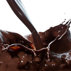 pouring chocolate