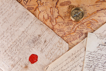 Compass and a map