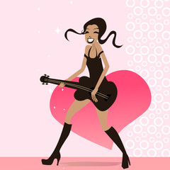 vector singer woman