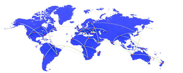 World map of air traffic  №2