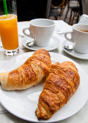 coffee and croissants