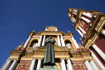 Exterior of the San Francisco church in Salta capital,  Argentina, South America