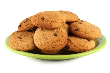 Cookies with chocolate crumbs.