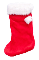 Obraz na płótnie Canvas Christmas sock isolated on white background