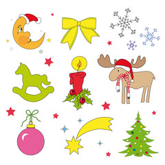 Sticker Set Weihnachtsmotive