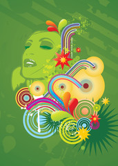 female face vector illustration © chispas