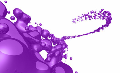 Fototapeta premium Purple liquid flow