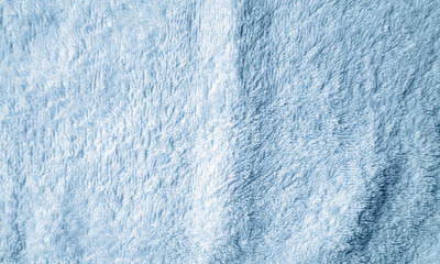 Close-up of soft blue towel texture background