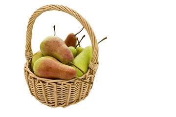 Basket of pears.