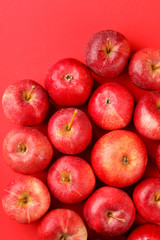 background with fresh red apples
