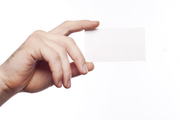 Obraz premium Empty business blank over white background