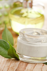 bottle of organic cream