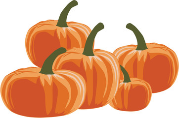 Pumpkin - halloween, vector illustration