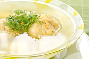 fish soup with meatballs