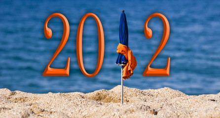 2012, sable, mer et parasol