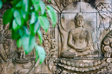 Buddha stone carvings