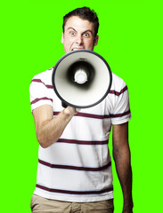 man shouting