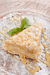 tasty pastry with caramel