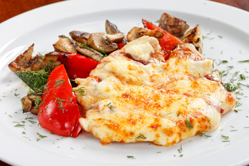 Schnitzel with vegetables