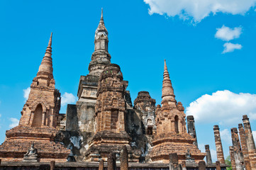 Fototapeta premium Wat Mahathat from Sukhothai, Thailand.