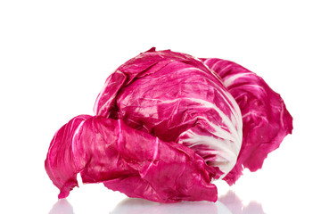 red cabbage isolated on white