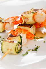 Prawn Skewers with vegetables