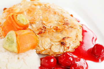 chicken with cherry  sauce