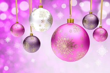 Obraz premium colorful christmas bauble balls