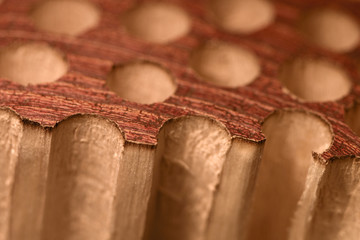 porous wood detail