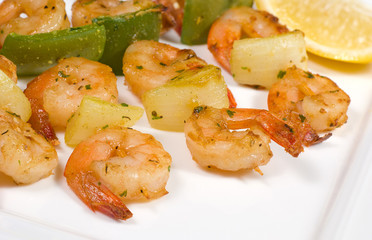 Prawn kebabs