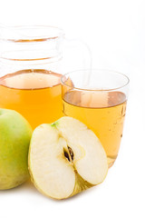 Fototapeta na wymiar Green apple juice