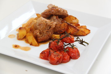 pork roast with potatoes