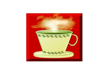 Kaffeetasse Button Freisteller