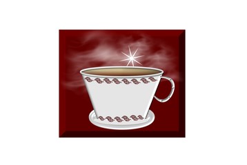 Kaffeetasse Button Freisteller