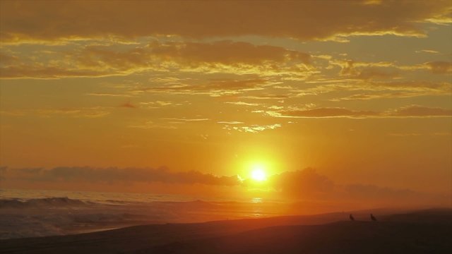 Sunset on Pacific Ocean