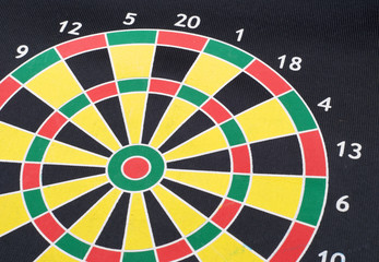 multi-colored target for darts