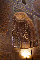 Golden interior of Guri Amir