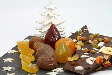 chocolat et ses fruits confits