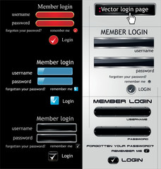 Naklejka premium login page template