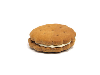 Chocolate sandwitch biscuits with cream filling