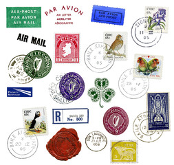 Briefmarken und Poststempel aus Irland